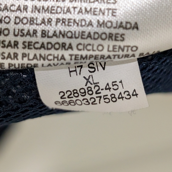 Nike Vintage Full Zip Windbreaker Jacket Navy Blue XL Stowaway Hood Mesh Lined - Picture 8 of 8